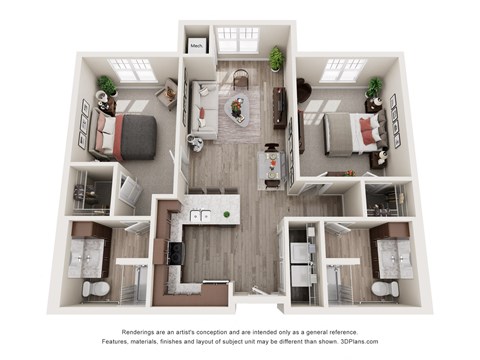 2 bed 2 bath A at The Winslow 62+ Apartments, Minnesota